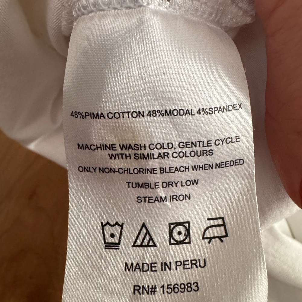 Evereve Peyton Crew White Long Sleeve Top Medium - Picture 6 of 6